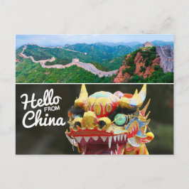 Cartão Postal Olá da China