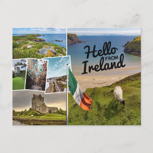 Cartão Postal Olá da Irlanda (Frente)