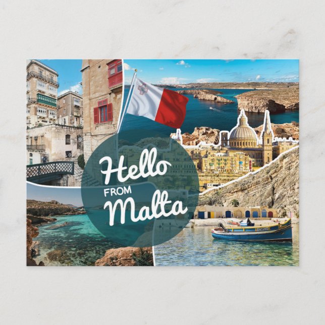 Cartão Postal Olá da Malta (Frente)