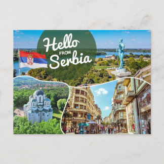 Cartão Postal Olá da Sérvia