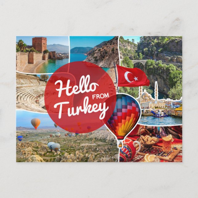 Cartão Postal Olá da Turquia (Frente)