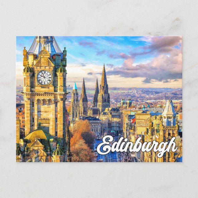 Cartão Postal Olá De Edimburgo, Escócia, Reino Unido (Frente)