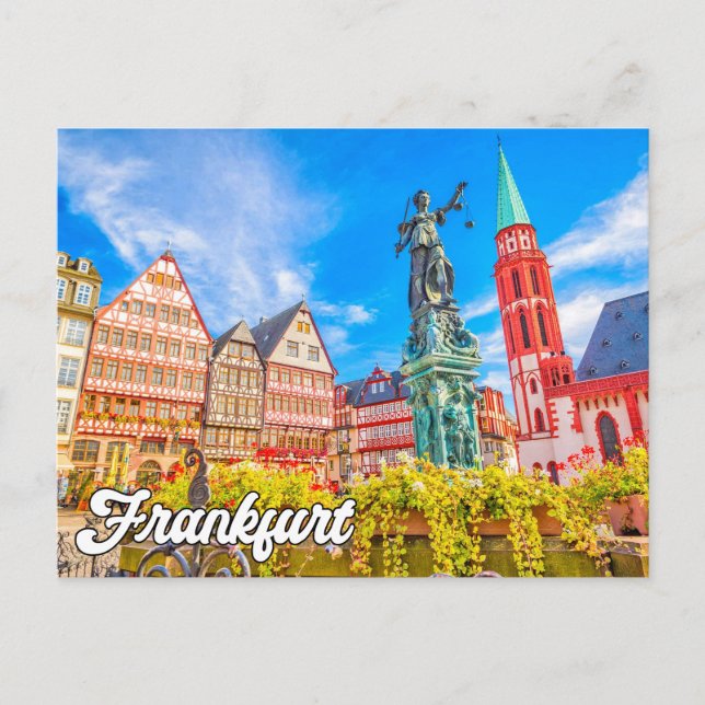 Cartão Postal Olá De Frankfurt, Alemanha (Frente)