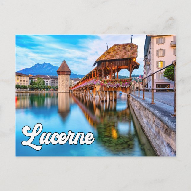 Cartão Postal Olá De Lucerne, Suiça (Frente)