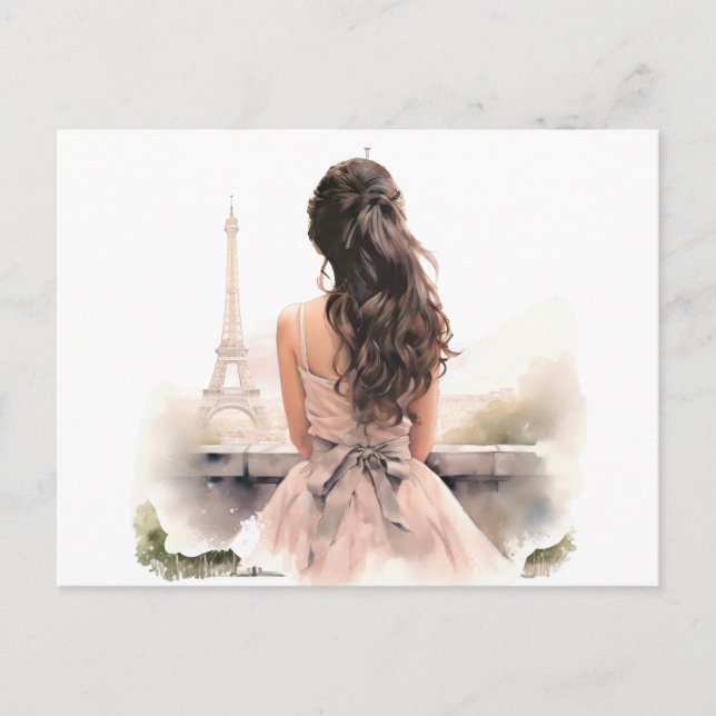 Cartão Postal Olá de Paris  (Frente)