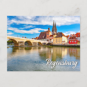 Cartão Postal Olá De Regensburg, Alemanha