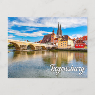Cartão Postal Olá De Regensburg, Alemanha