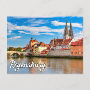 Cartão Postal Olá De Regensburg, Alemanha