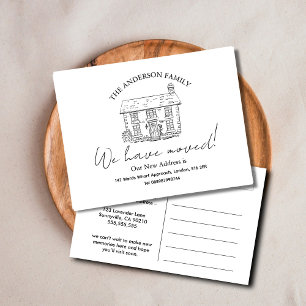 Cartão Postal Olá, editável Somos novos na foto do bairro