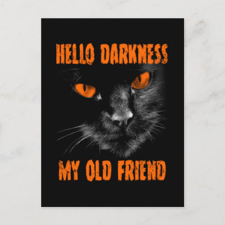 Cartão Postal Olá Escuridão Meu Velho Amigo: Edição de Halloween