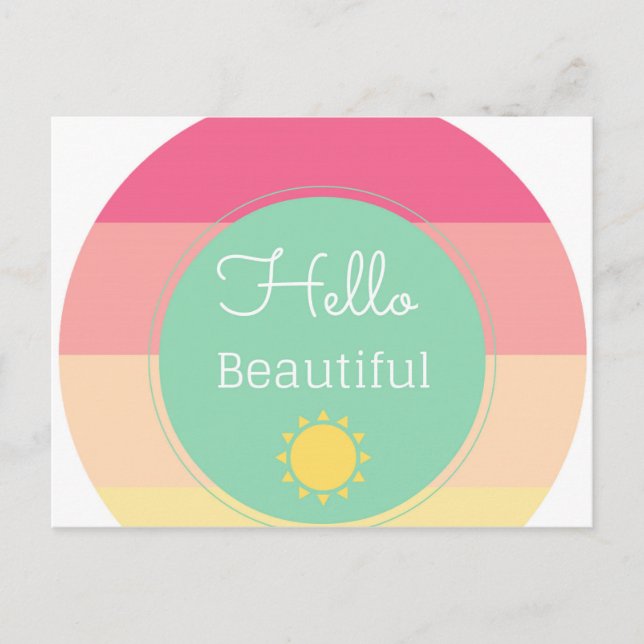 Cartão Postal Olá linda (Frente)