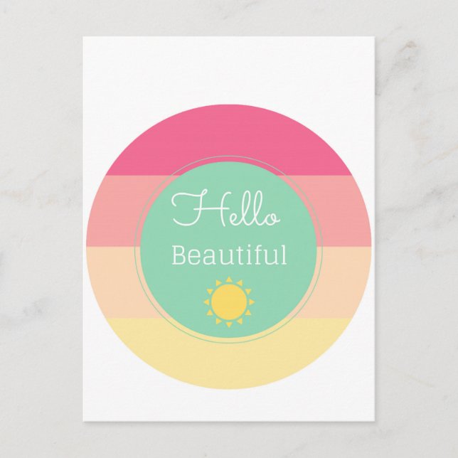 Cartão Postal Olá linda (Frente)