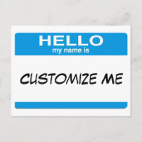 Olá Meu Nome É ... Personalizável