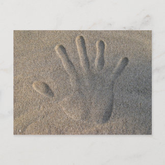 Cartão Postal Olá! na areia