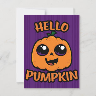 Cartão Postal Olá, Pumpkin, Festa de Halloween Jack-O-Lanterna