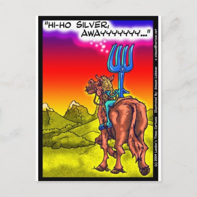 Cartão Postal Olá Silver? Donativos de Cartoon de Pernê de Perig (Frente)