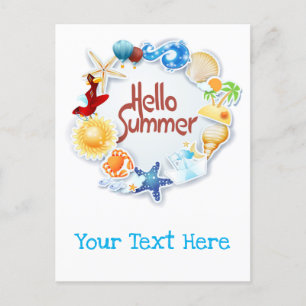 Cartão Postal Olá Summer