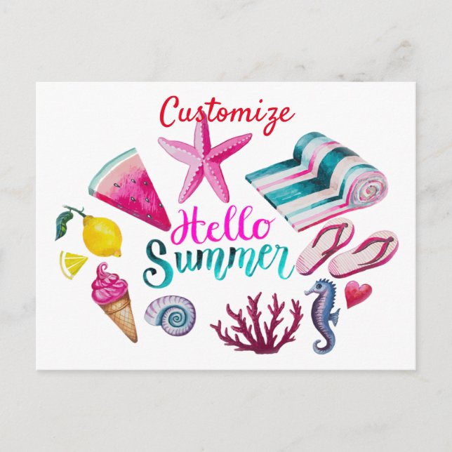 Cartão Postal Olá Summer Beach Thunder-Cove (Frente)