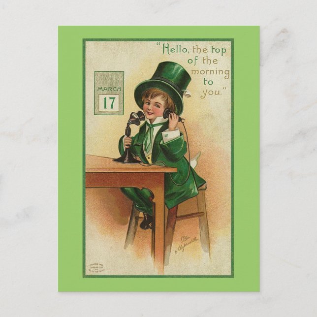 Cartão Postal Olá, Topo da Manhã para ti (Frente)