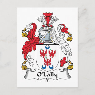 Cartão Postal O'Lally Family Crest