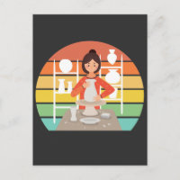 Olaria Retro Mulher Forno Cerâmico