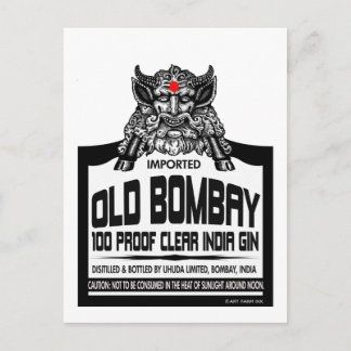 Cartão Postal Old Bombay Gin