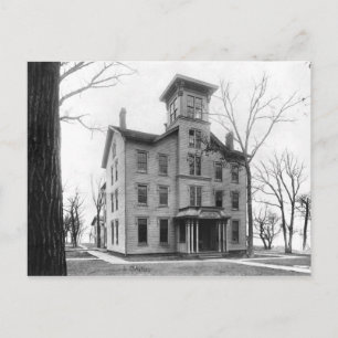 Cartão Postal Old College, Evanston, construído em 1855