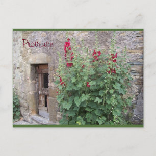 Cartão Postal Old door with red honeysuccle , Provence postcard