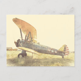 Cartão Postal Old Fighter Biplane Airplanes Postcard