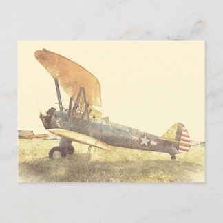 Cartão Postal Old Fighter Biplane Airplanes Postcard
