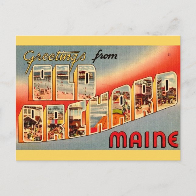 Cartão Postal Old Orchard Beach ME  (Frente)