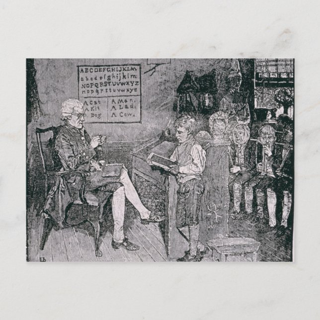 Cartão Postal Old Time School na Pensilvânia (Frente)