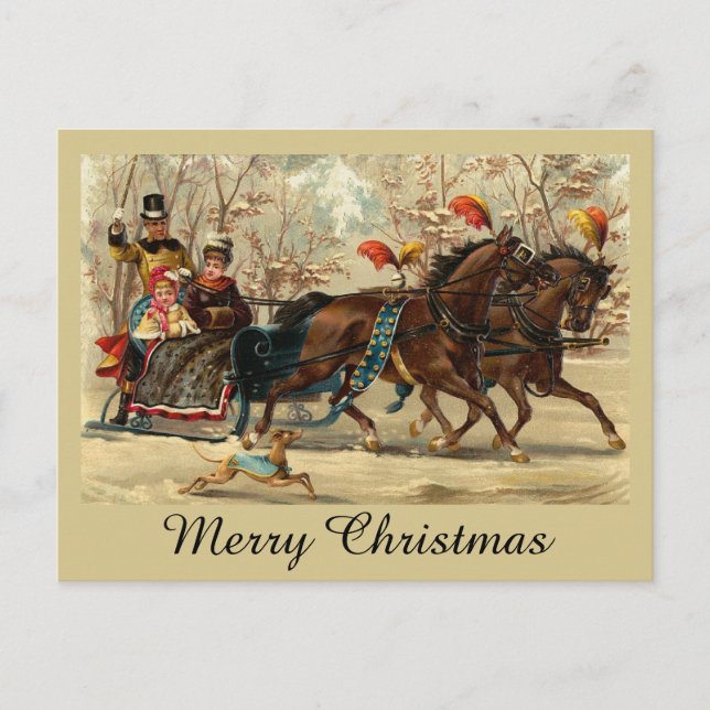 Cartão Postal Older and Younger Sisters Ride - Mary Evans (Frente)