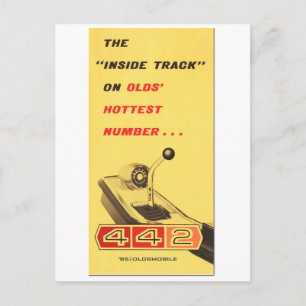Cartão Postal Oldsmobile 442 - reprodução de página de pasta 
