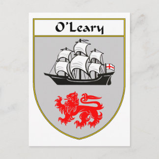 Cartão Postal O'Leary Casaco de Armas/Proteção Familiar