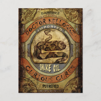 Cartão Postal Óleo cobra