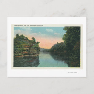 Cartão Postal Olhando a barragem do reservatório de Ashokan