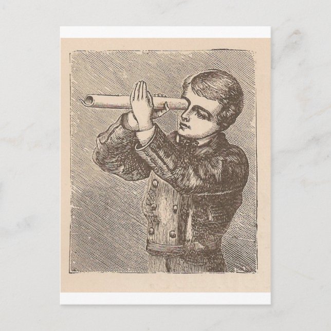 Cartão Postal Olhando Para Estrelas (Frente)