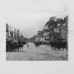 Cartão Postal Olhando Para O Oeste Na Rua Flagler