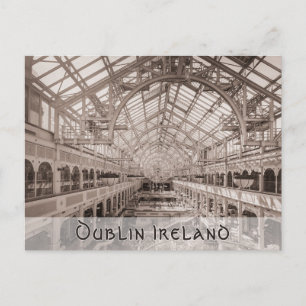 Cartão Postal Olhar moderno vintage de viagem para Dublin Irland