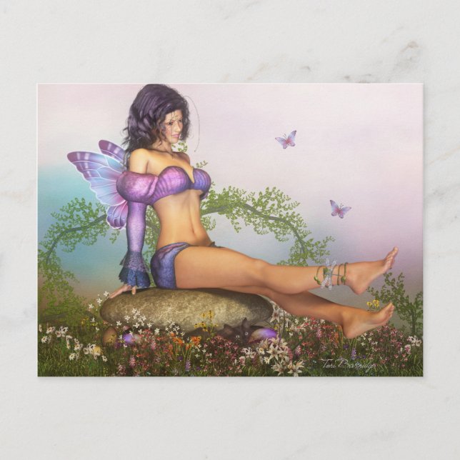 Cartão Postal Olhe a libélula (Frente)