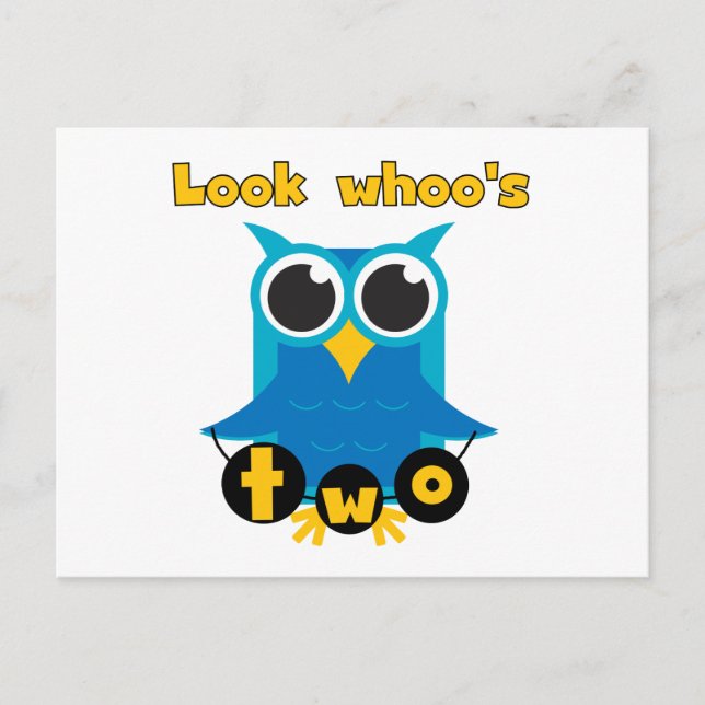 Cartão Postal Olhe Quem é 2 Camisetas e Presentes de Aniversário (Frente)