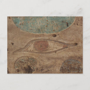 Cartão Postal Olho de Horus Hieroglífico no Templo de Karnak, Lu