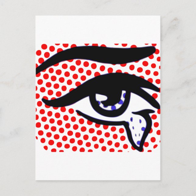 Cartão Postal Olho de pop Art (Frente)