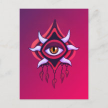 Olho Demônio Roxo - Arte oculta gótica