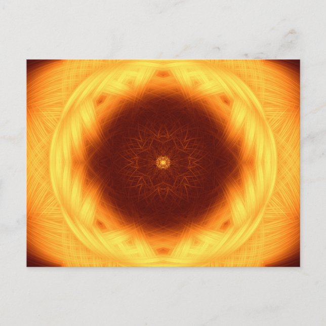 Cartão Postal Olho do Sol Mandala (Frente)