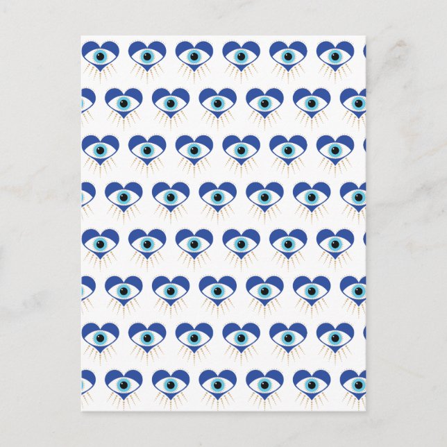 Cartão Postal Olho Mau do Coração Grego (Frente)