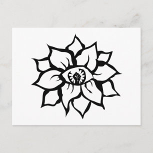 Cartão Postal olho negro da flor