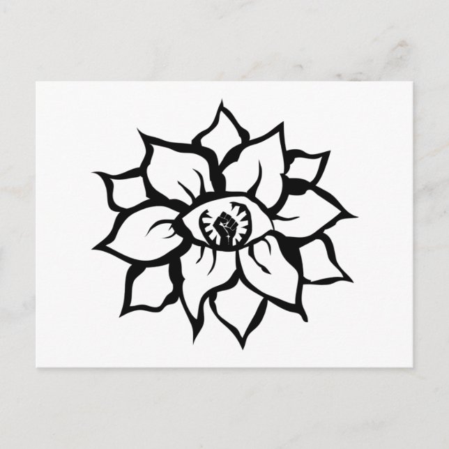 Cartão Postal olho negro da flor (Frente)