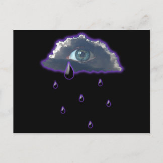 Cartão Postal olho no céu com lágrimas de chuva
